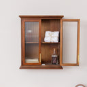 Wooden Reeded Glass Wall Cabinet