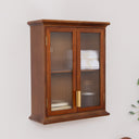 Wooden Reeded Glass Wall Cabinet