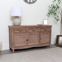 Solid Wood 3 Drawer Sideboard - Hessian Range
