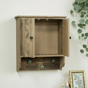 Wooden Wall Mounted Cabinet With Hooks