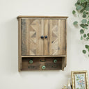 Wooden Wall Mounted Cabinet With Hooks