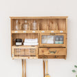 Wooden Wall Mounted Cupboard with hooks