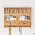 Wooden Wall Mounted Cupboard with hooks