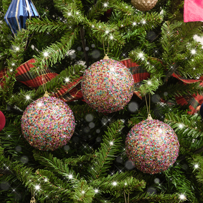 Jewel Coloured Christmas Decorations