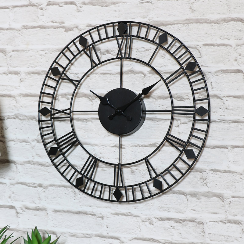 Black Skeleton Wall Clock