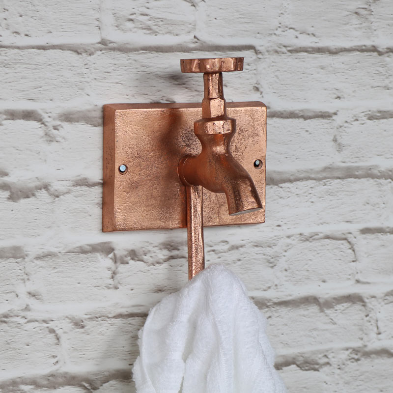 Copper Metal Tap Wall Hook