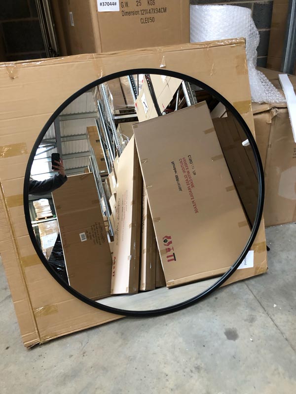 Extra Large Round Black Wall Mirror | Melody Maison®