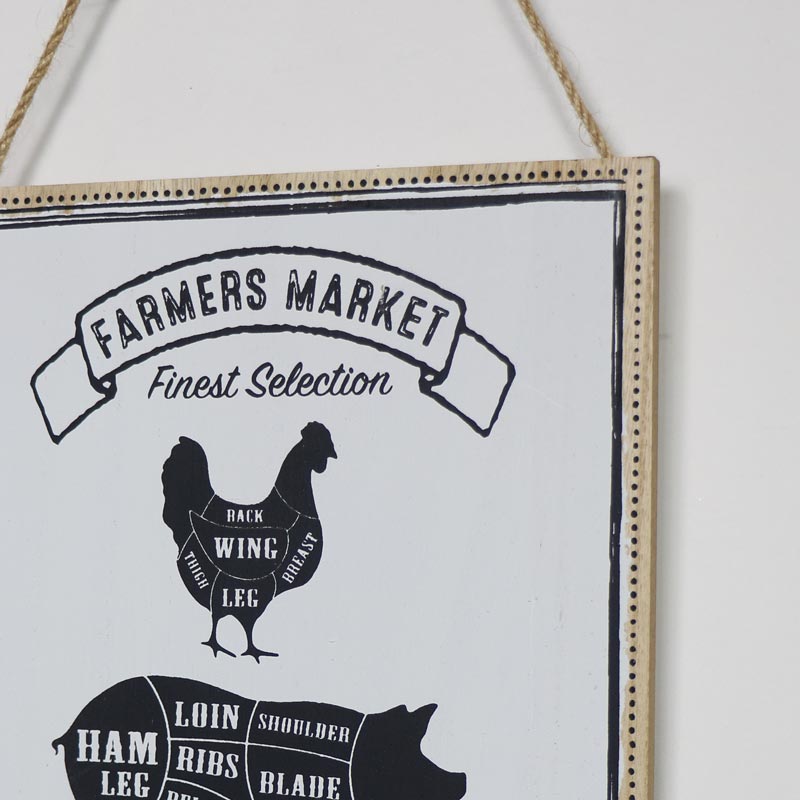 Farmers Market Wooden Wall Plaque