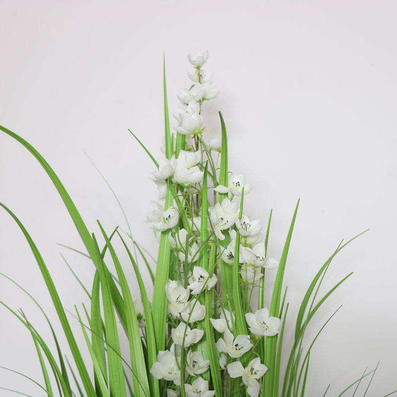 Faux Grass with Flowers