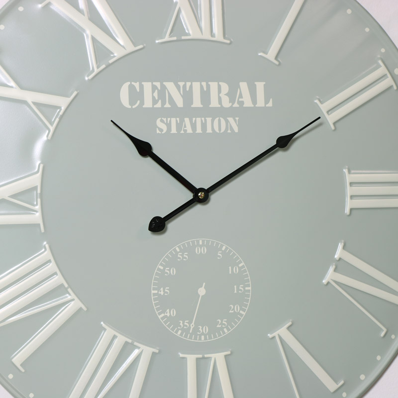 French Grey & Cream Wall Clock 