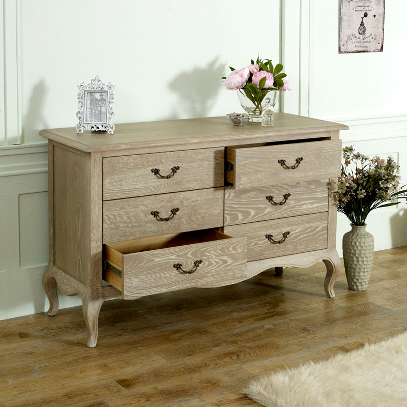 French Style 6 Drawer Chest of Drawers - Brigitte Range SECOND 7099