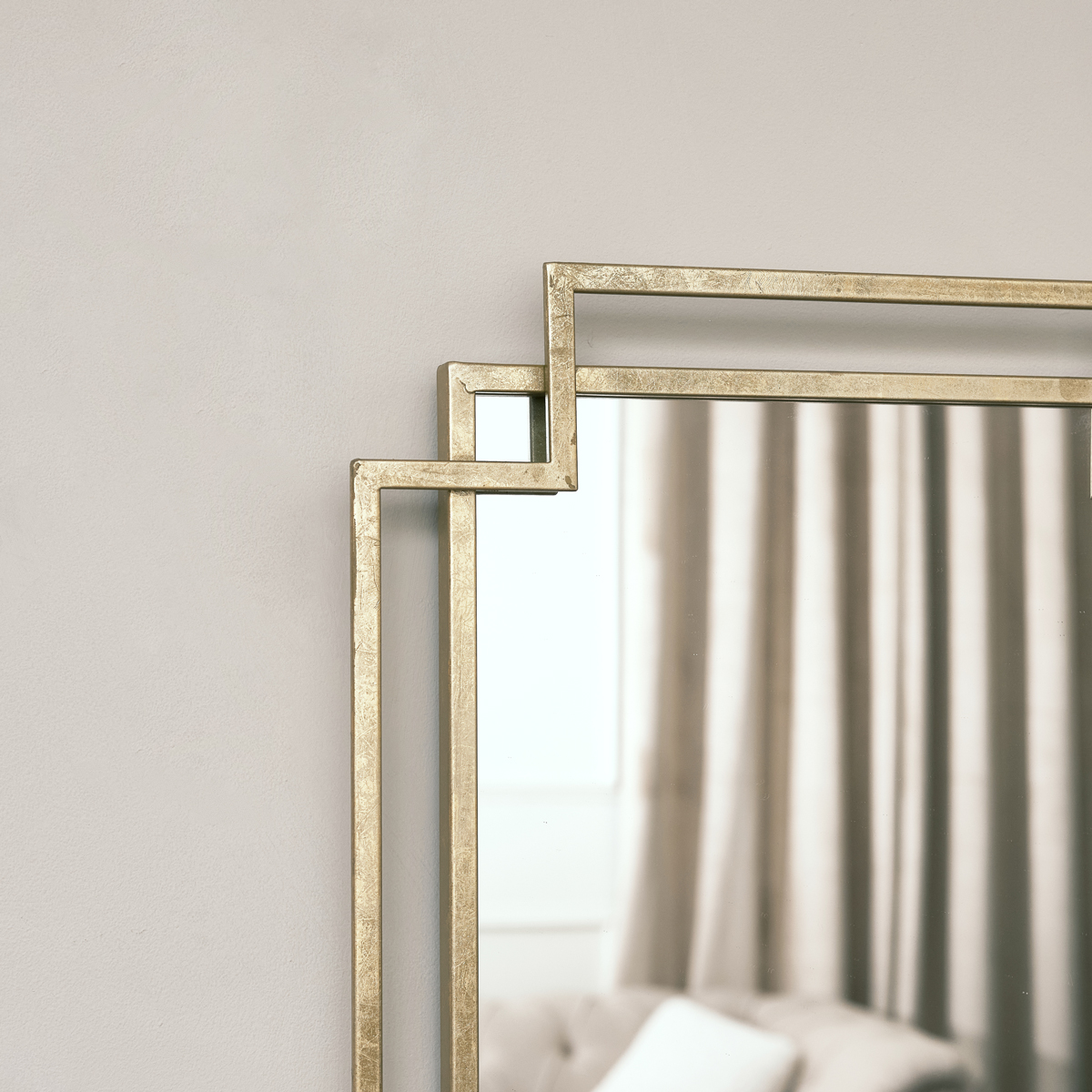 Gold Art Deco Wall Mirror 142cm X 47cm