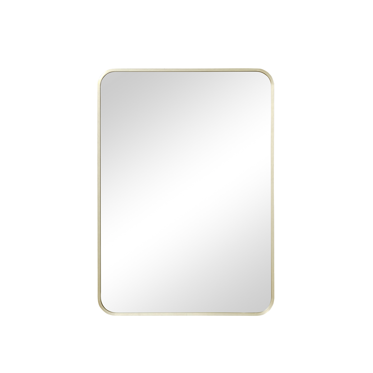 Gold Curved Framed Wall Mirror 70cm x 50cm
