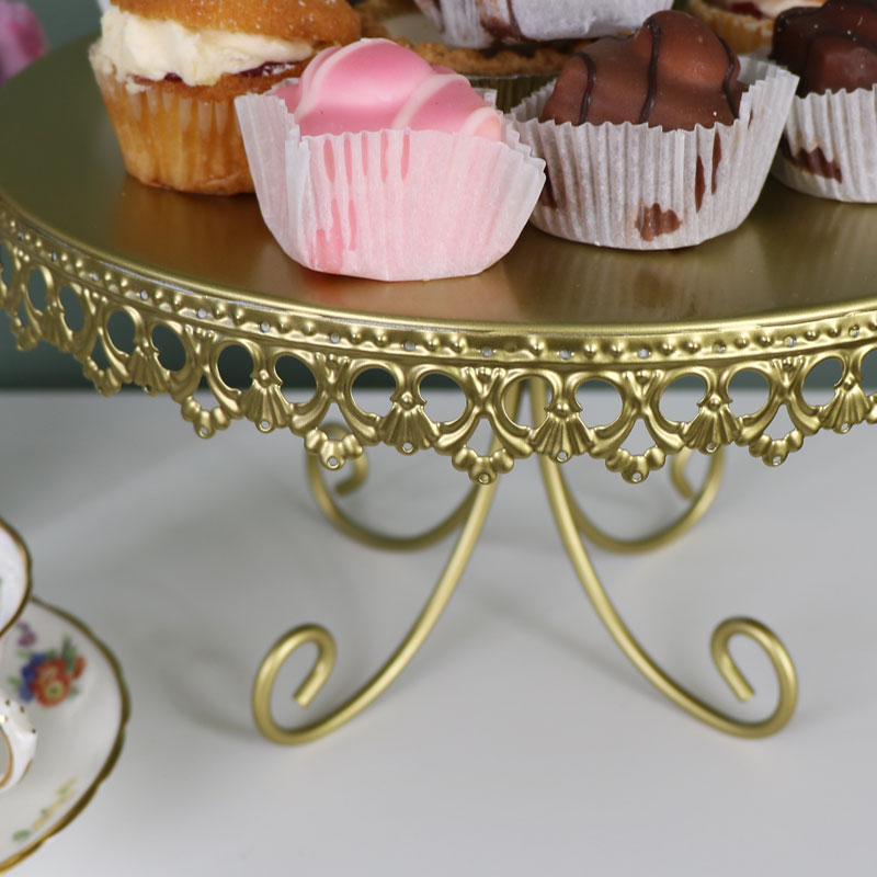 Gold Metal Vintage Cake Display Stand