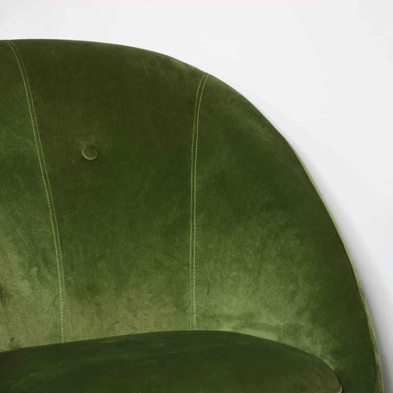 Green Velvet Occasional Tub Chair SHOWROOM SECONDS MODEL