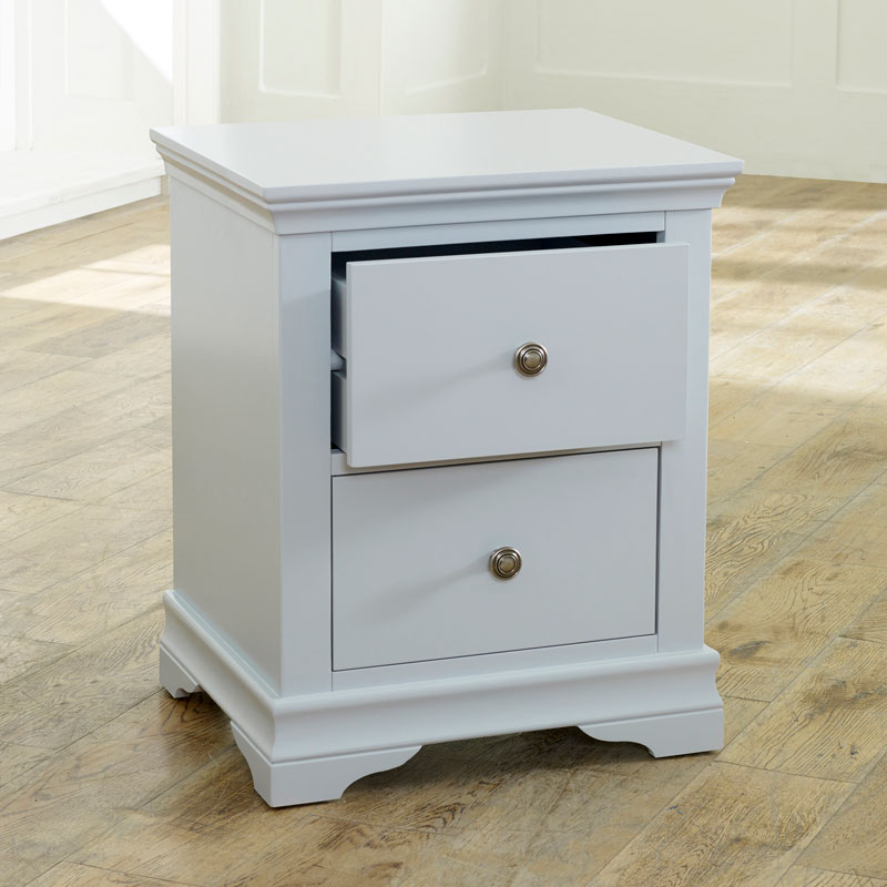 Grey Bedside Table - Newbury Grey Range EX SHOWROOM ITEM 