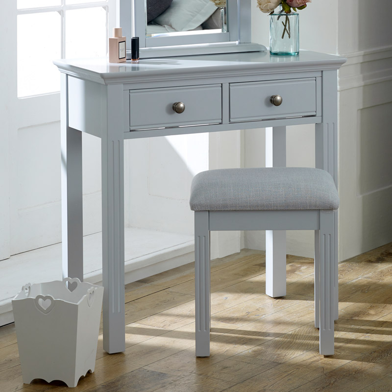 grey console dressing table