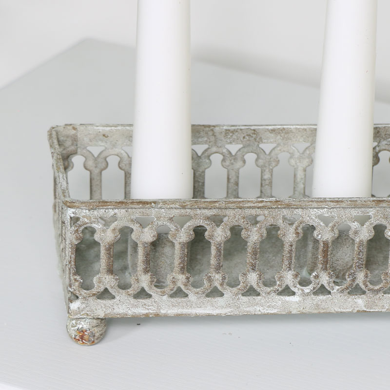 Grey Vintage Candle Tray 