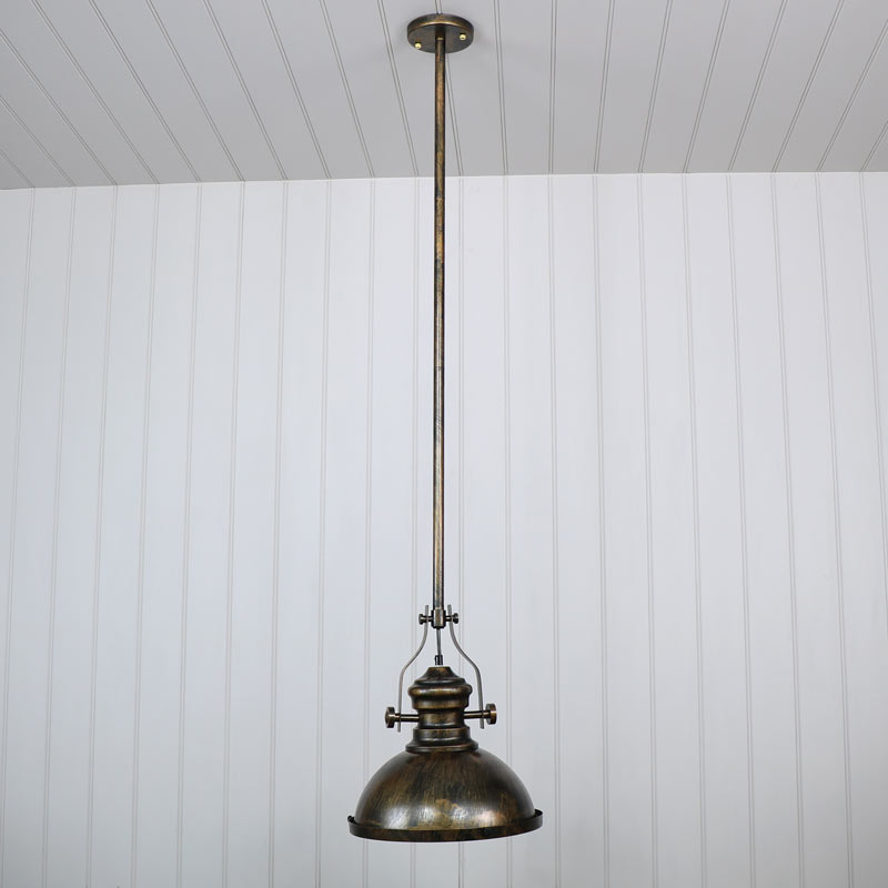 Industrial Gold Ceiling Pendant Light Fitting