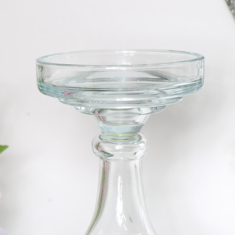 Large Glass Candlestick 