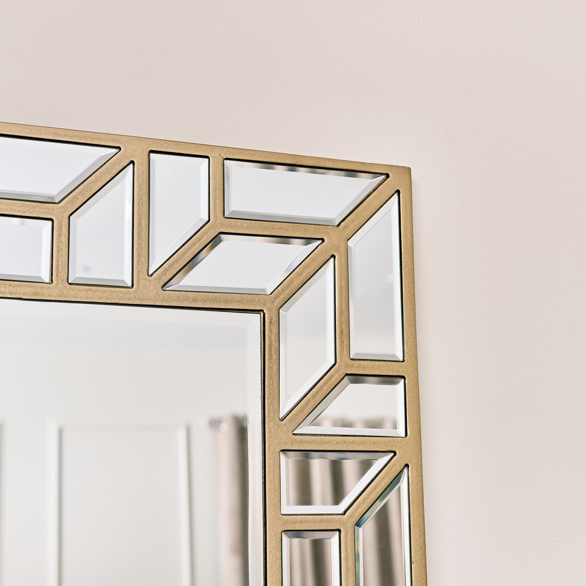 Large Gold Art Deco Framed Mirror 70cm x 150cm