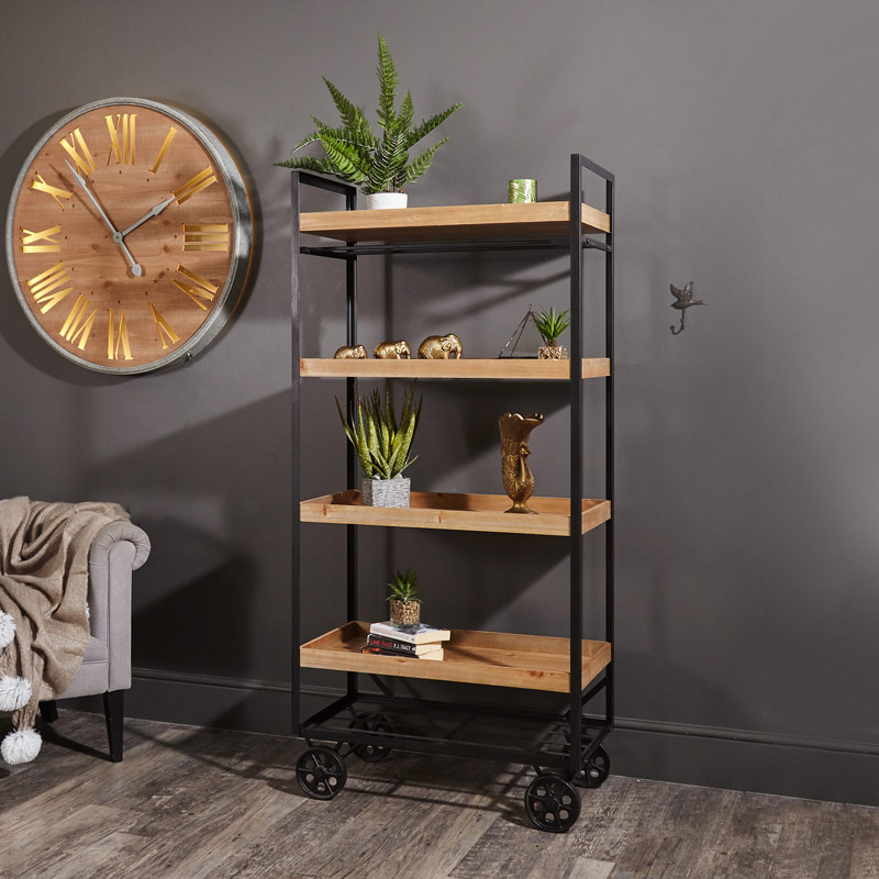 Large Industrial Trolley Storage Display Shelving Unit 