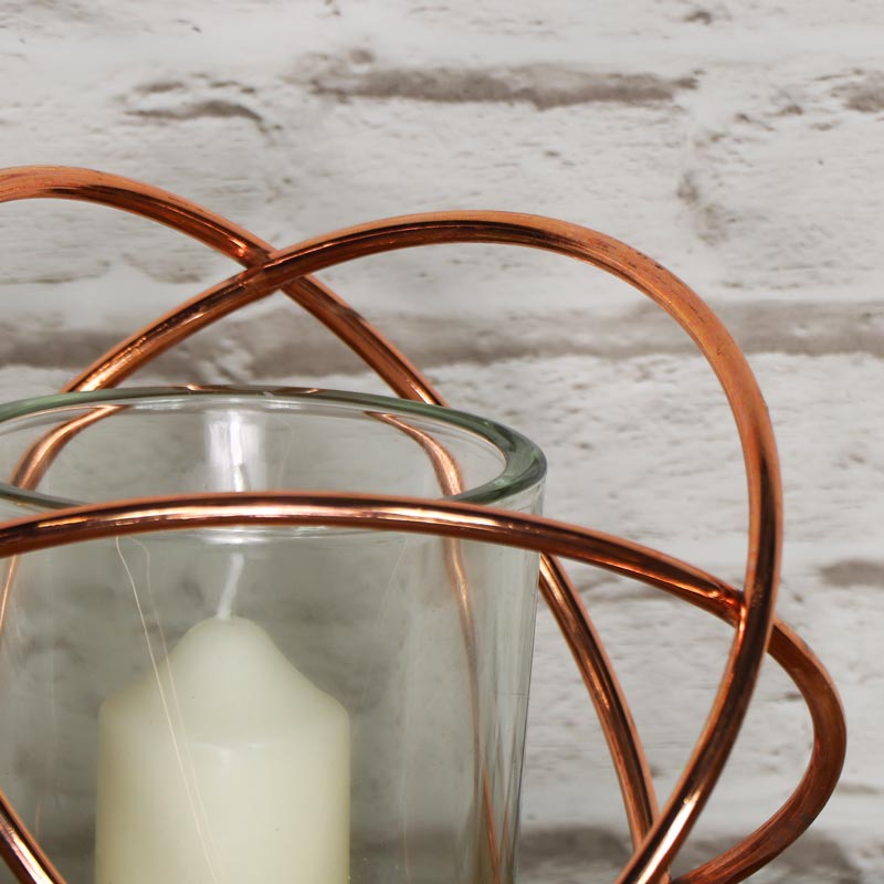 Large Rose Gold Cross Tealight Holder