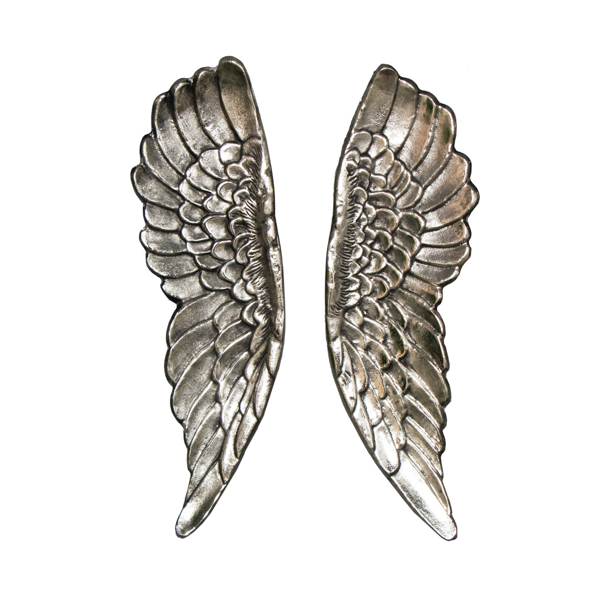 Large Silver Wall Mounted Angel Wings