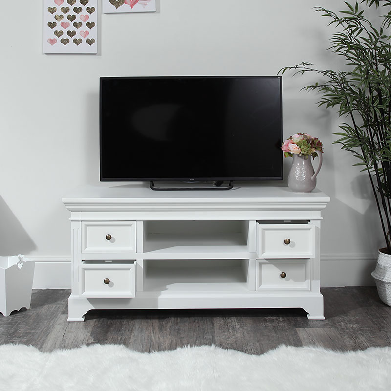 Large TV / Media Unit – Daventry White Range DAMAGED SECOND ITEM 3090