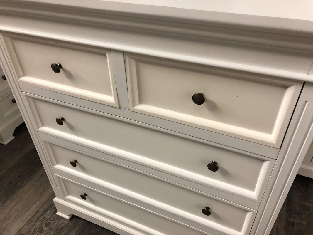 Large White Chest of Drawers - Daventry White Range DAMAGED SECOND 1039