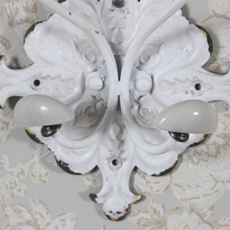 Ornate White Wall Mounted Coat Hook