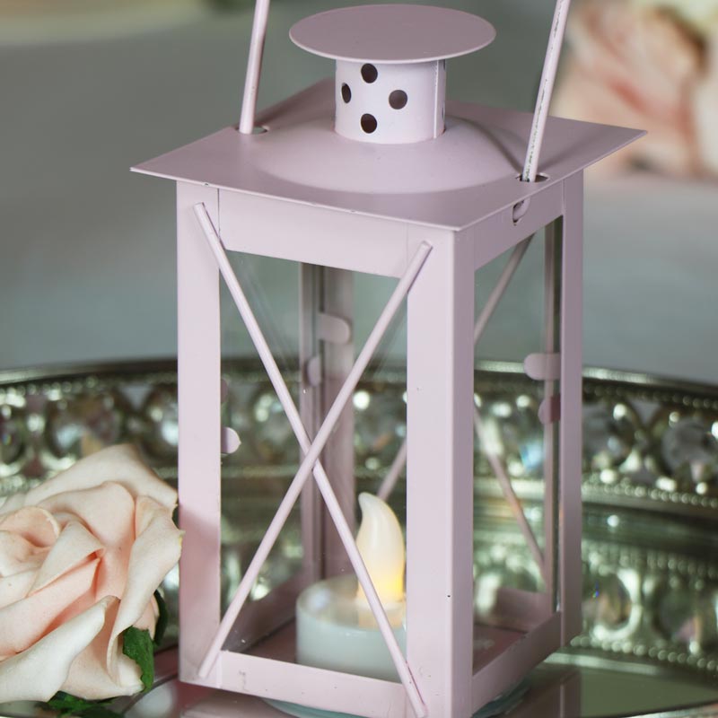 Pink LED Candle Lantern