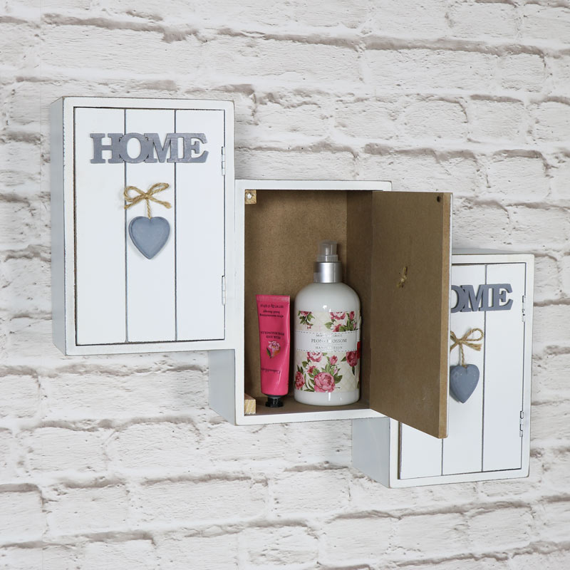 Pretty 'Home Sweet Home' Wall Mounted Cabinet