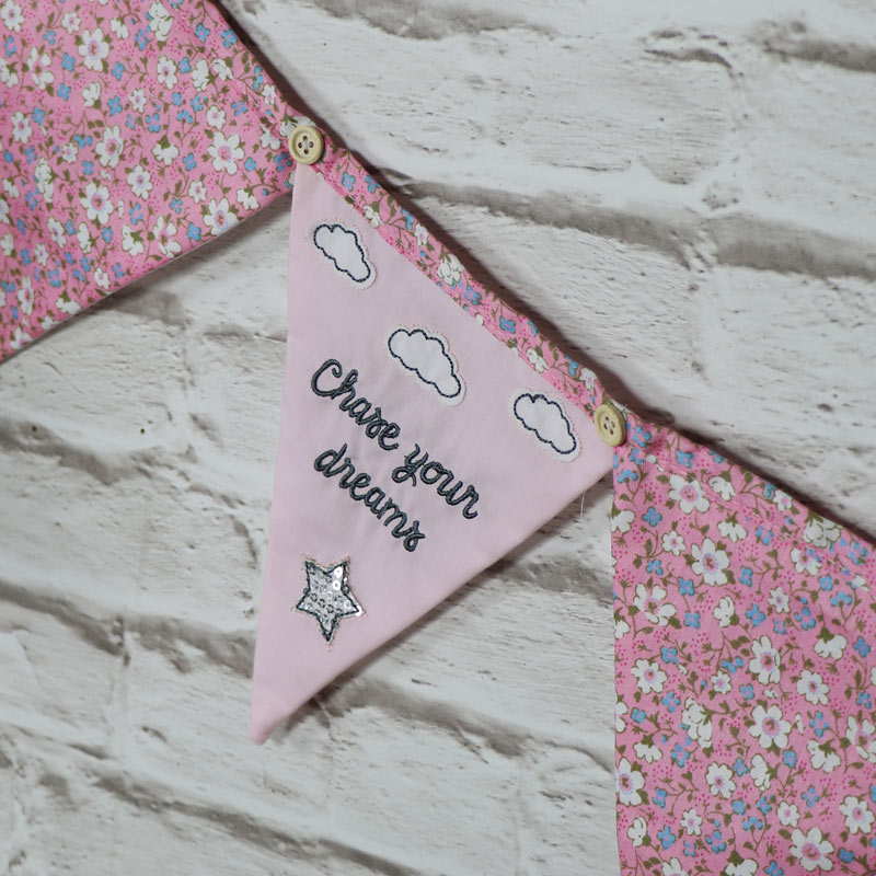 Pretty Pink Fabric Unicorn Bunting