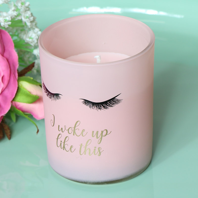 Pretty Pink Scented Eyelash Candle