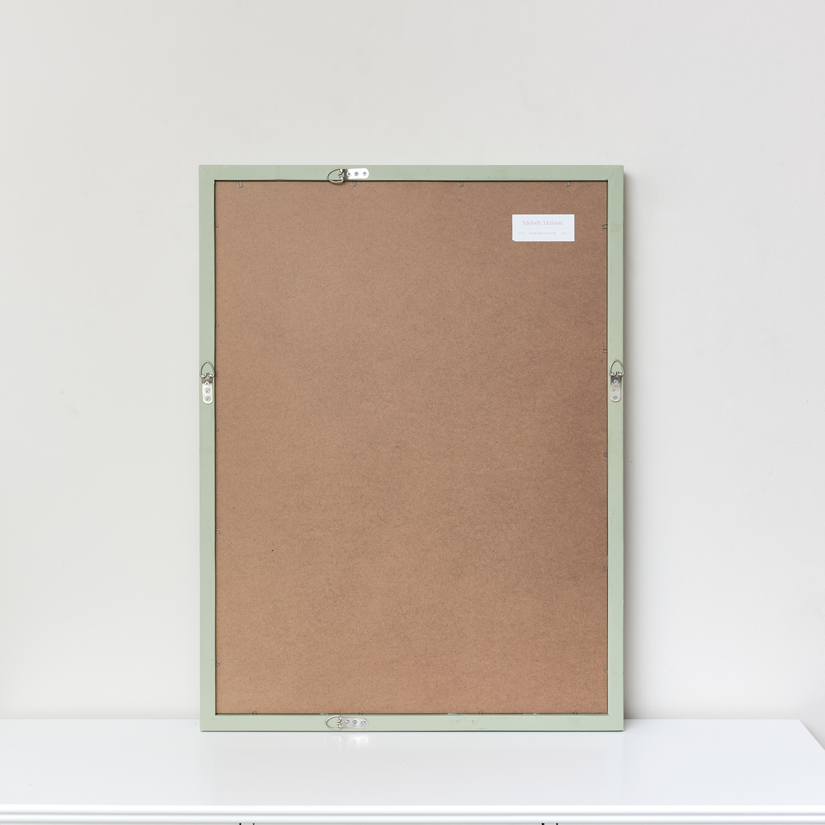 Rectangle Sage Green Bobbin Bobble Wall Mirror 62cm x 82cm