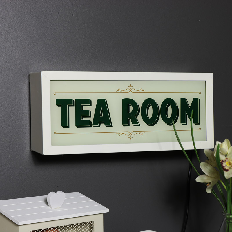 Retro 'Tea Room' Wall Mounted Box Light