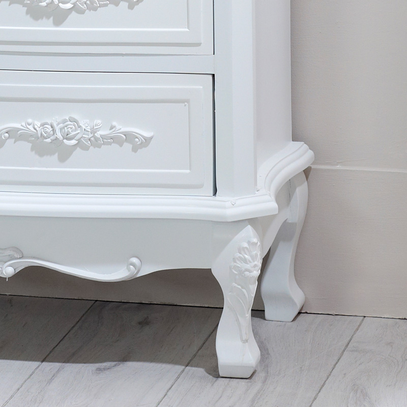 White 4 Drawer Chest - Rose Range DAMAGED SECOND 2015