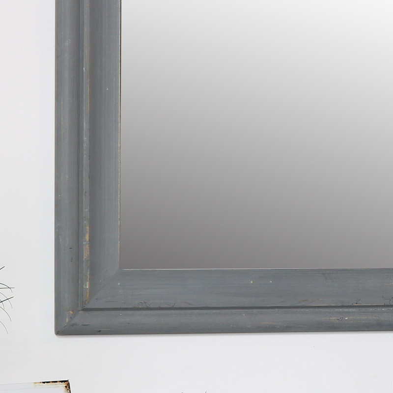 Rustic Grey Wall Mirror 48cm x 56cm