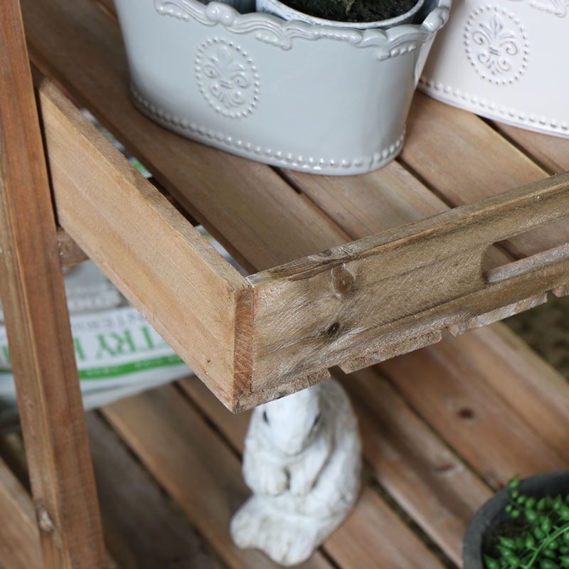 Rustic Wooden 3 Tier Display Stand