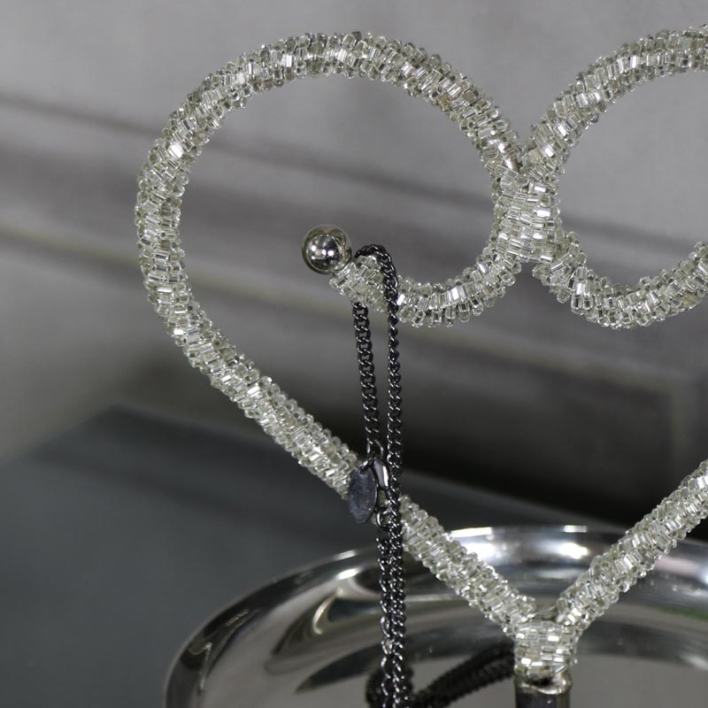 Silver Heart Shaped Jewellery Holder