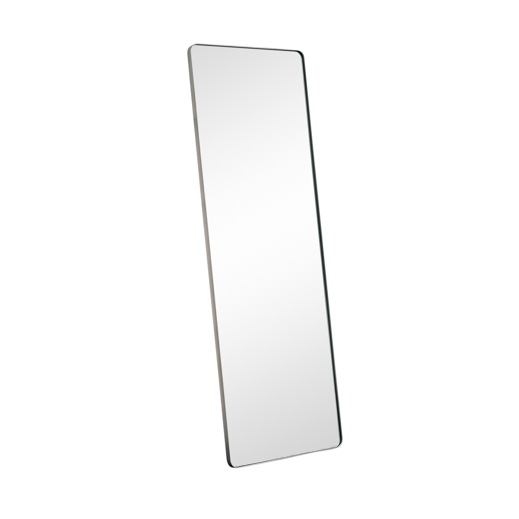 Tall Silver Thin Framed Wall / Floor / Leaner Mirror 47cm x 142cm