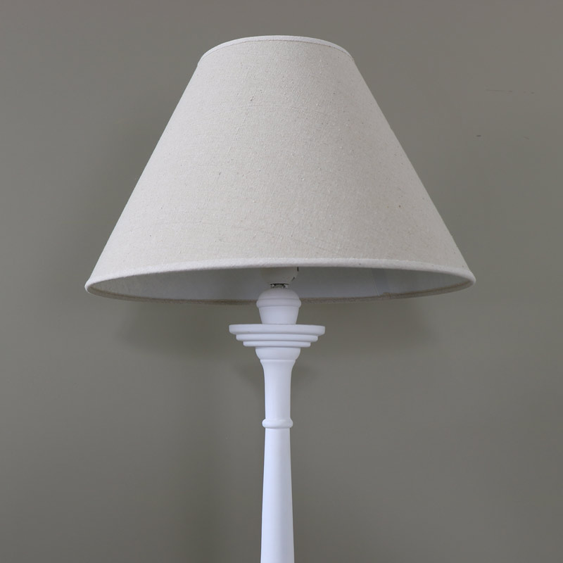 Tall White Table Lamp - White Lamp with Shade