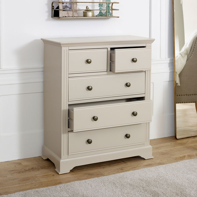 Taupe-Grey Chest of Drawers - Davenport Taupe-Grey Range