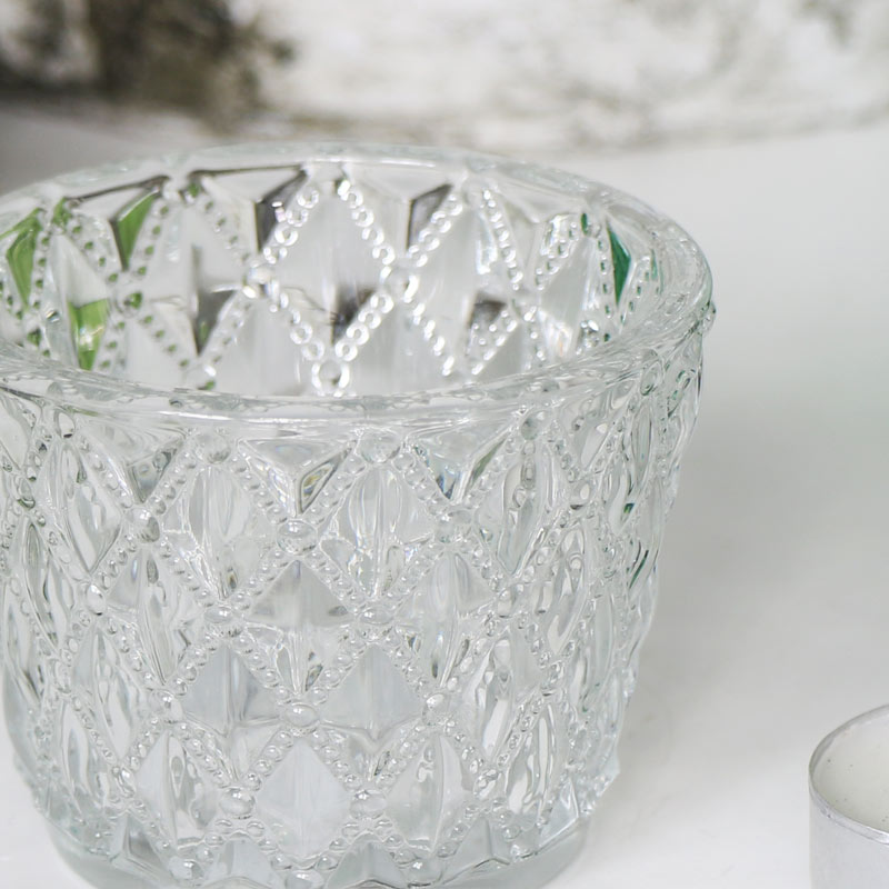 Vintage Cut Glass Tealight Holder 