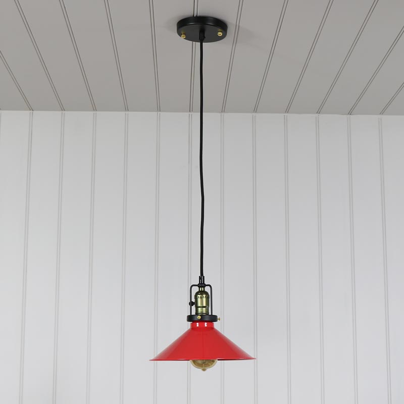 Vintage Red Loft Style Ceiling Light