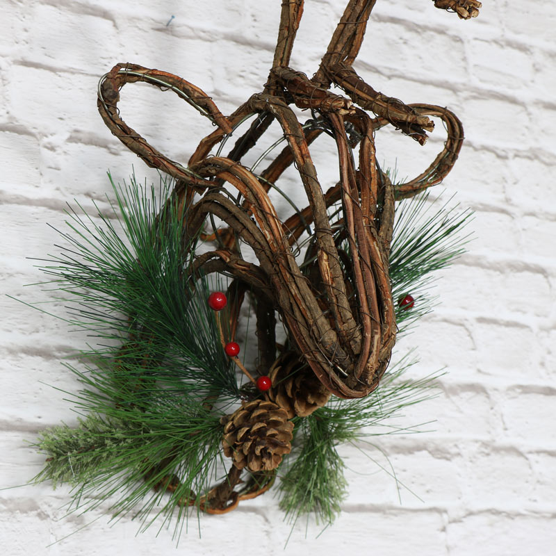 Wall Mountable Christmas Stag Head