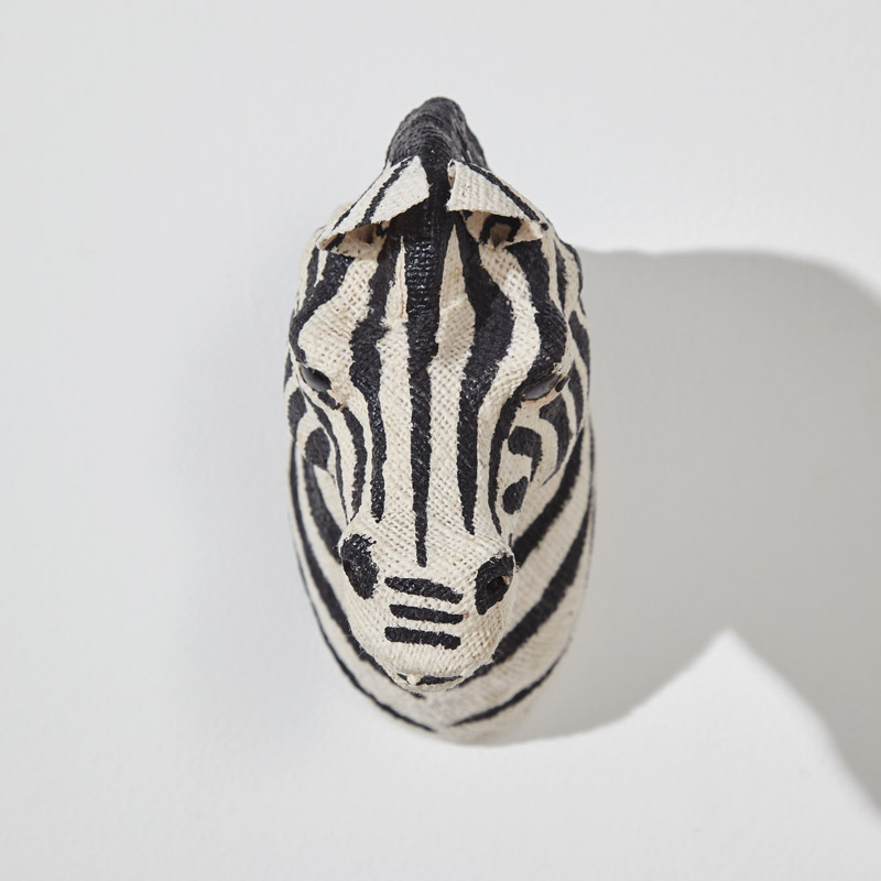 Wall Mounted Cotton Zebra Head