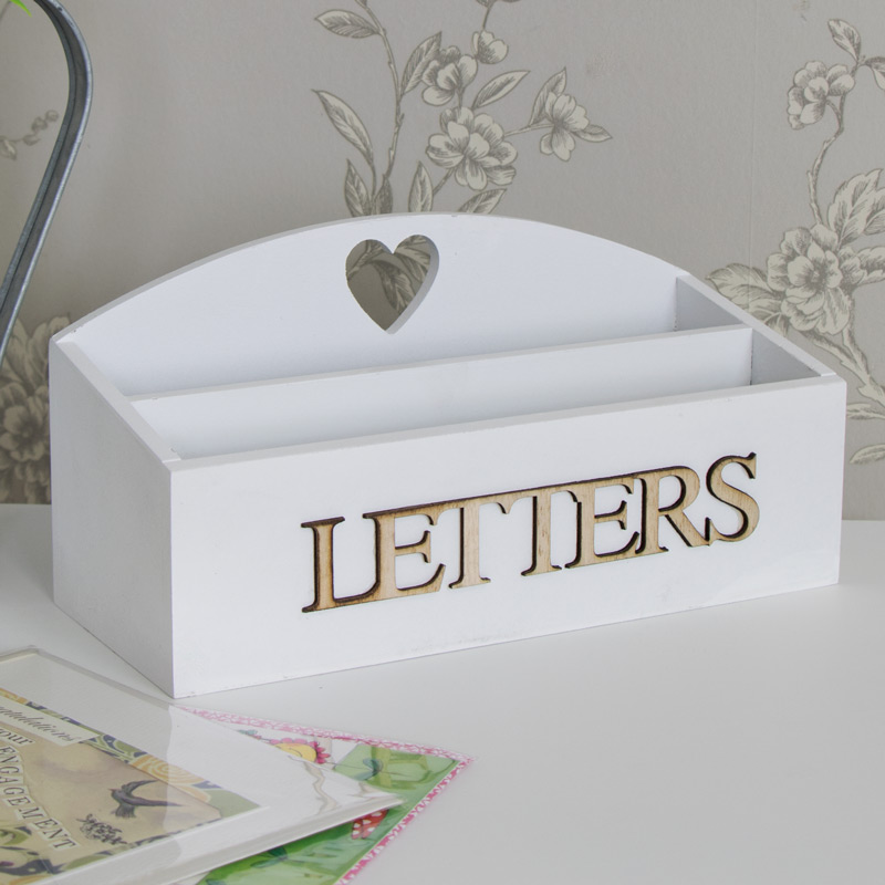 White Heart Letter Rack