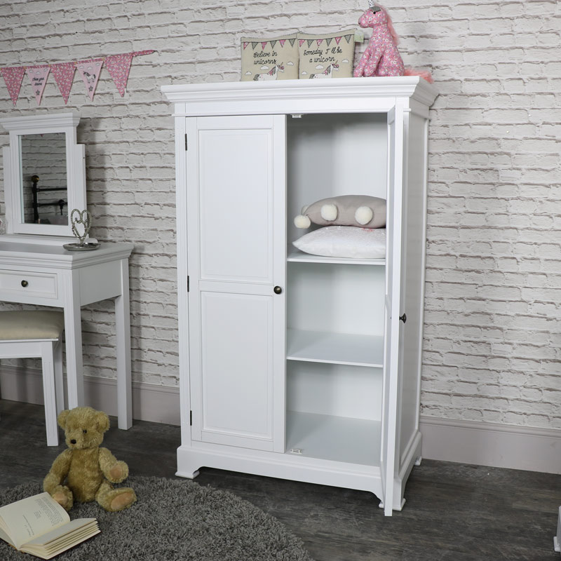 White Linen Closet/Low Wardrobe - Daventry White Range SECONDS ITEM